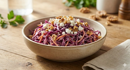 Rotkohl-Feta-Walnuss-Salat